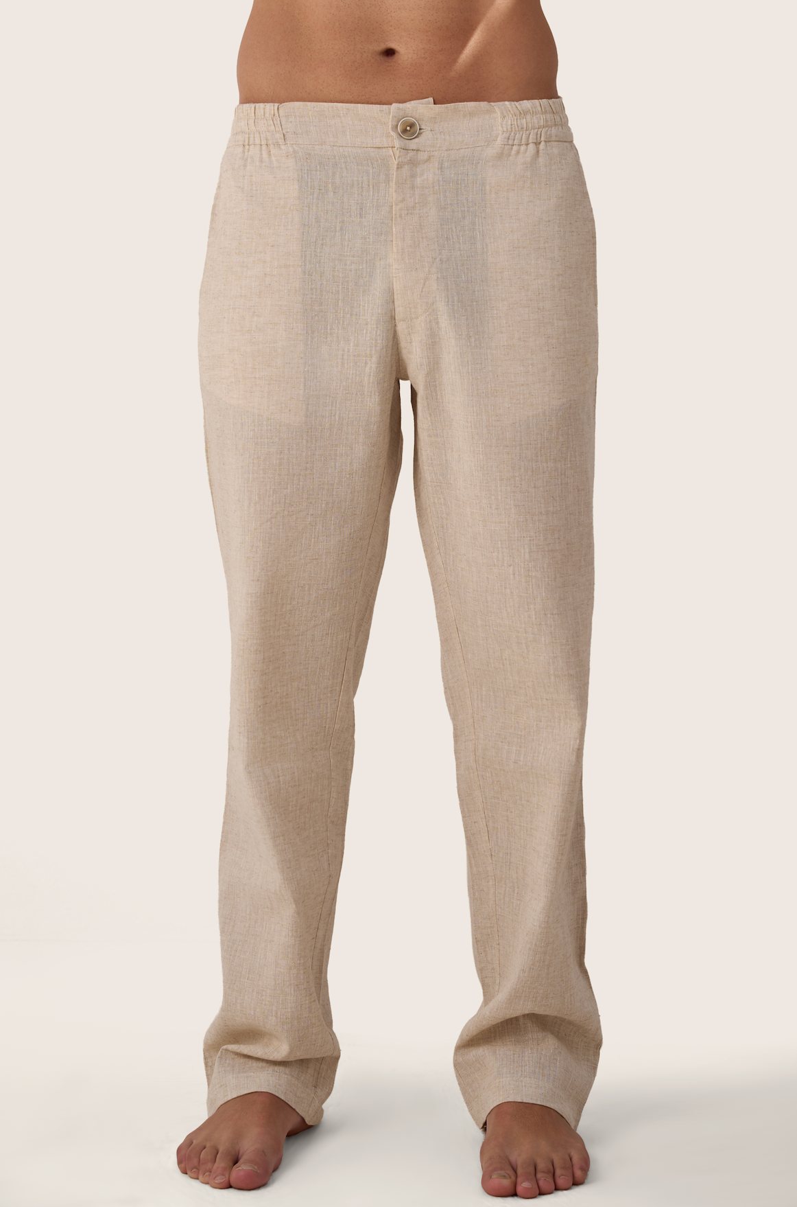 Linen Pants in Beige
