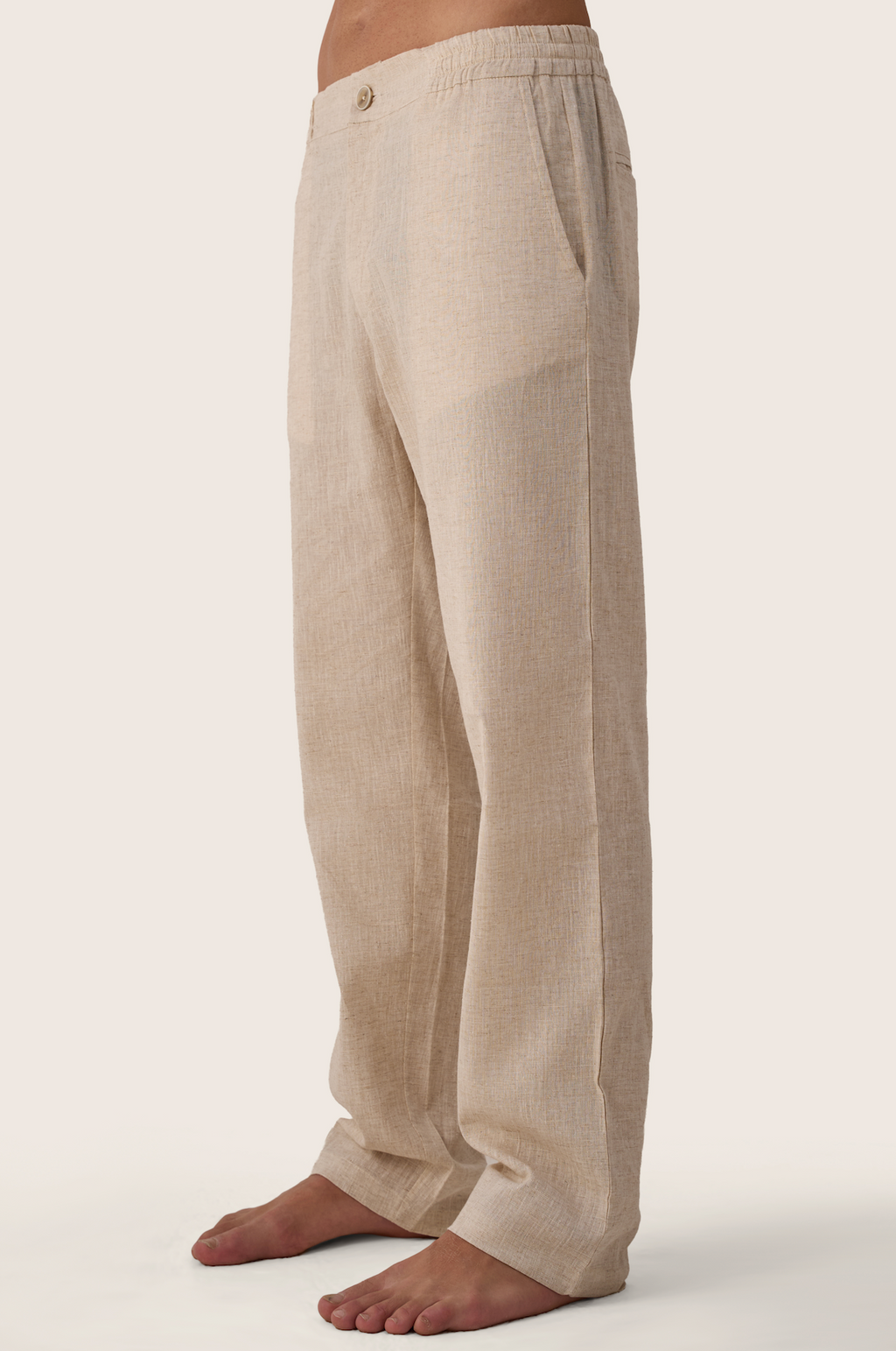 Linen Pants in Beige